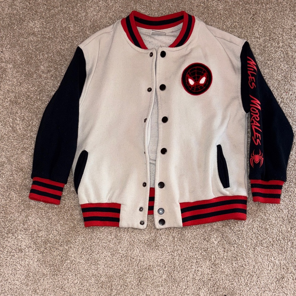 Spider-Man Varsity Jacket Boys Size Small 6/7